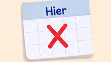 J'étais absent(e) hier.