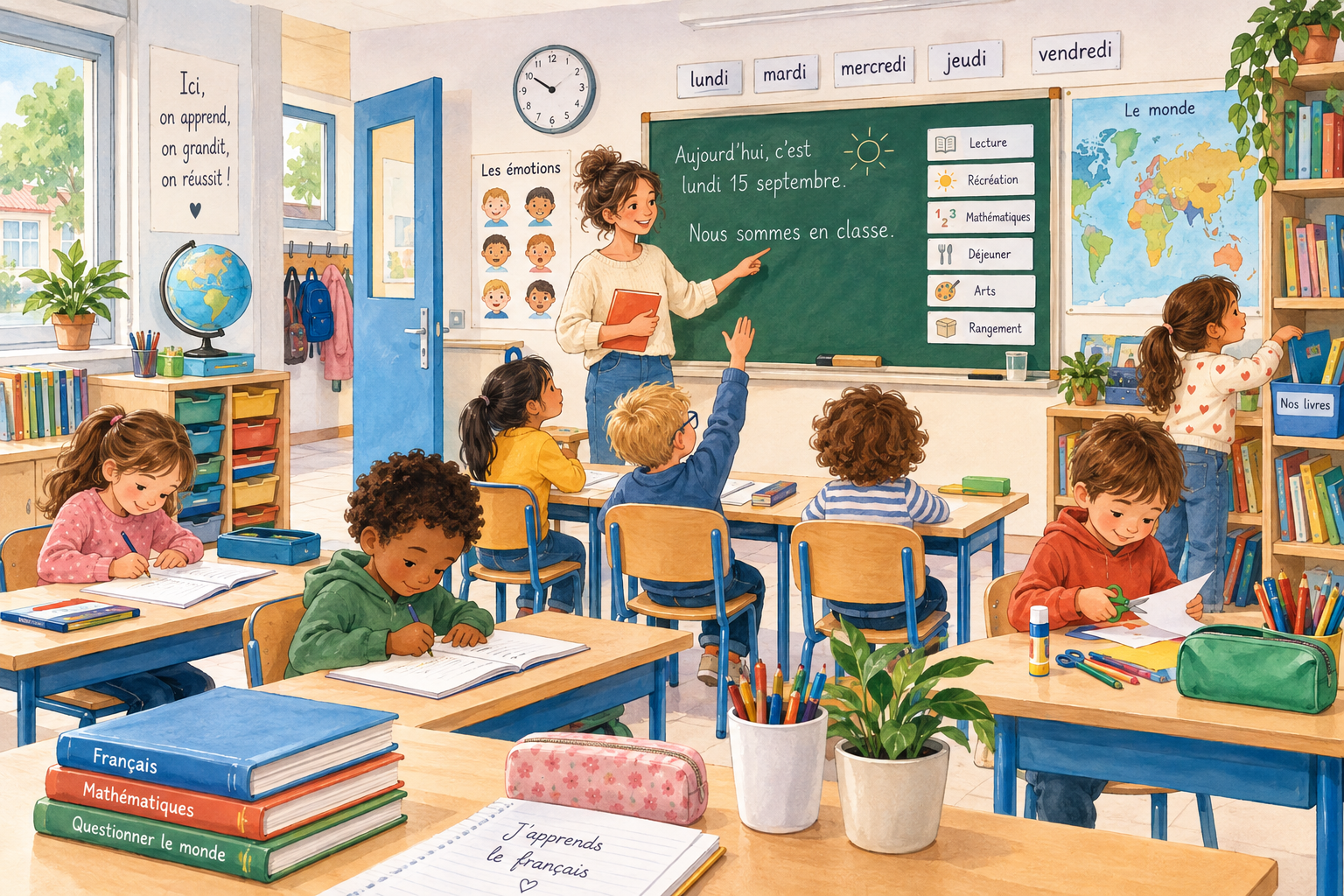 Imagier à décrire : Dans la classe