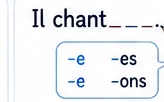 Complète avec la bonne terminaison