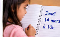 C'est le jeudi 14 mars à 10 heures.