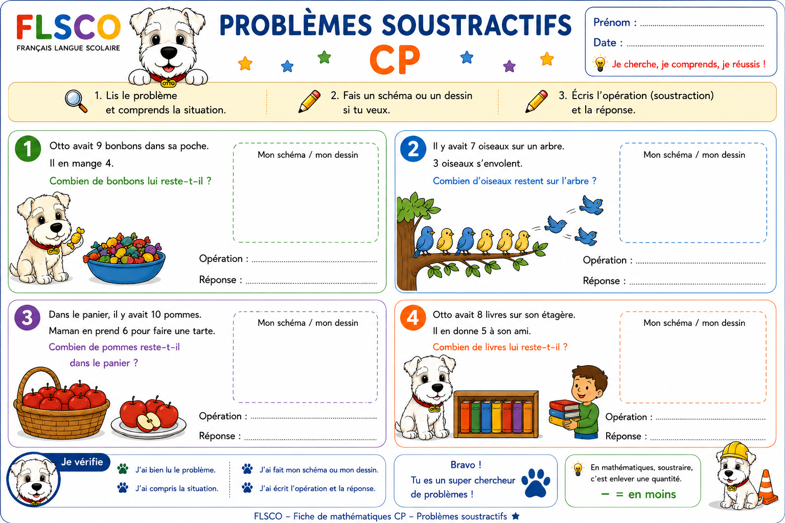 Problèmes soustractifs — CP