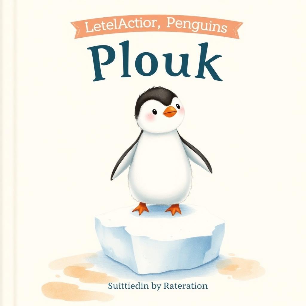 Couverture illustrée de Plouk, un petit pingouin sur la banquise